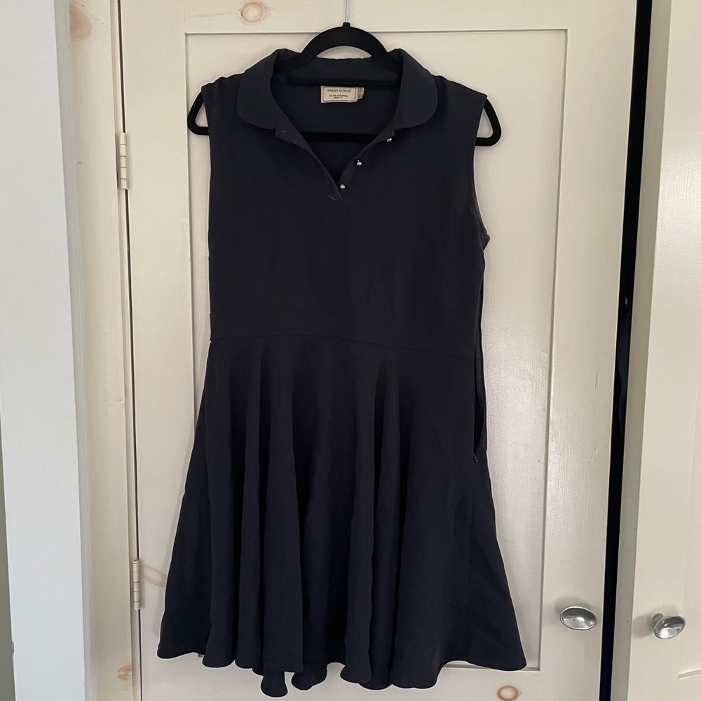 Preppy Navy Collared Dress